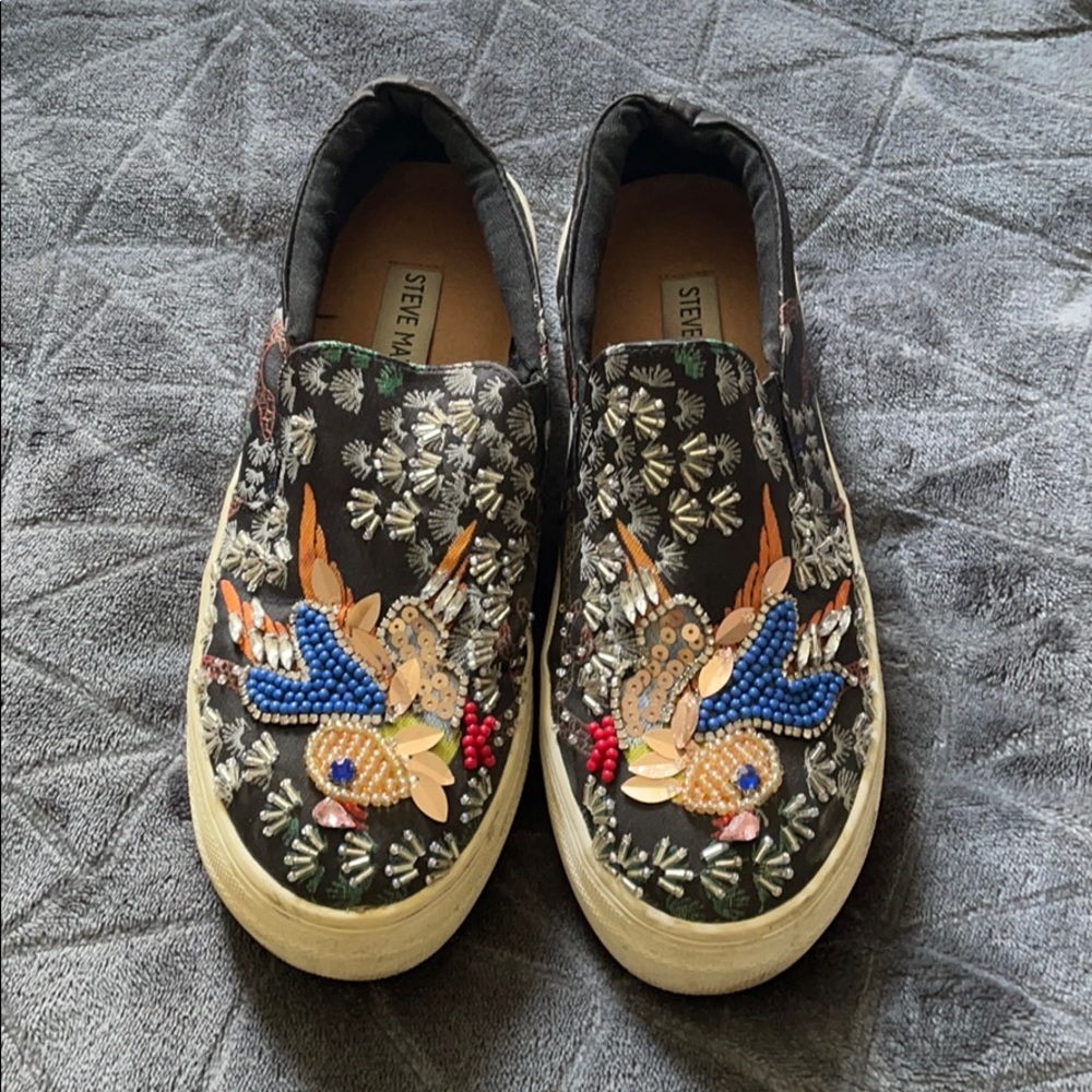 steve madden platform slip ons